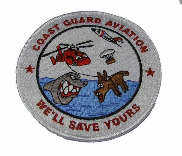 4x US Coast Guard Helicopter Rescue Swimmer Patches – Embroidered