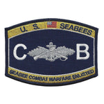 SEABEE COMBAT WARFARE CB ENLISTED BADGE PATCH - HATNPATCH