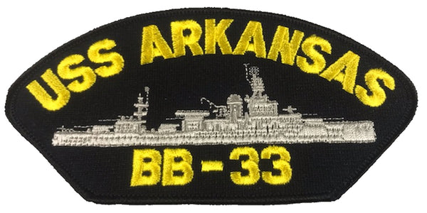 USS ARKANSAS BB-33 SHIP PATCH - GREAT COLOR - Veteran Owned Business - HATNPATCH