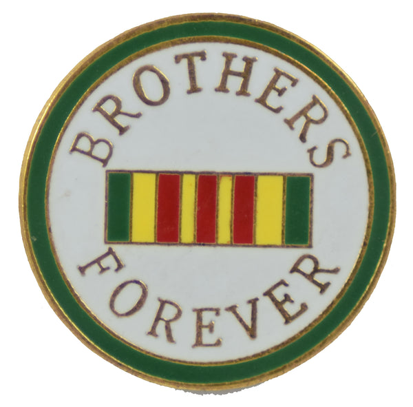 ROUND VIETNAM BROTHERS FOREVER HAT PIN - HATNPATCH
