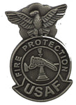 USAF FIRE PROTECTION BADGE HAT PIN - HATNPATCH