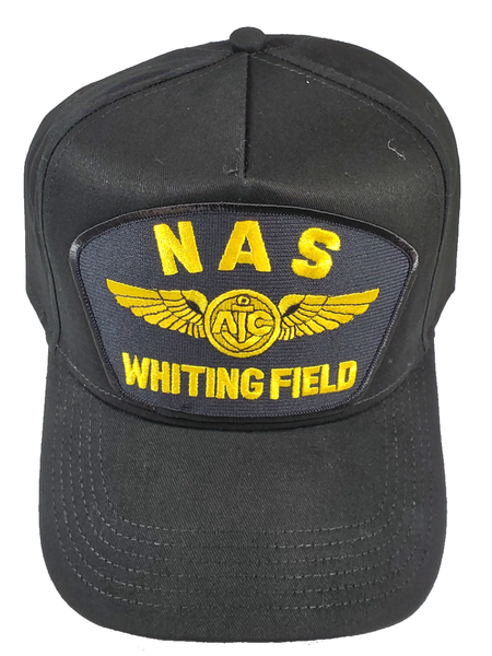 Naval AIR Station Whiting Field W/AIR Crew Wings HAT - Black - Veteran Owned Business - HATNPATCH