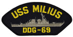 USS MILIUS DDG-69 SHIP PATCH - GREAT COLOR - Veteran Owned Business - HATNPATCH