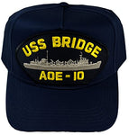 USS Bridge AOE-10 Ship HAT - Navy Blue - Veteran Owned Business - HATNPATCH