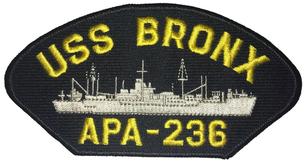 USS BRONX APA-236 SHIP PATCH - GREAT COLOR - Veteran Owned Business - HATNPATCH