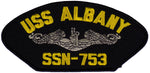 USS ALBANY SSN-753 PATCH - Silver Dolphins - Found per customer request! Ask Us! - HATNPATCH