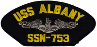 USS ALBANY SSN-753 PATCH - Silver Dolphins - Found per customer request! Ask Us! - HATNPATCH