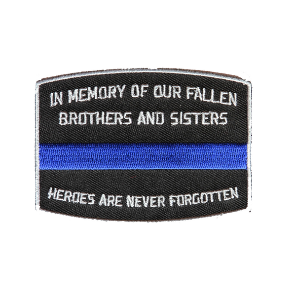 IN MEMORY OF OUR FALLEN BLUE LINE POLICE PATCH - HATNPATCH