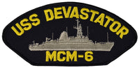 USS DEVASTATOR MCM-6 SHIP PATCH - GREAT COLOR - Veteran Owned Business - HATNPATCH