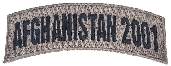 Afghanistan 2001 TAB Desert ACU TAN Rocker Patch - Veteran Family-Owned Business. - HATNPATCH