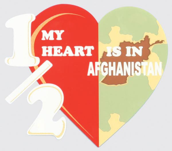 Half My Heart is in Afghanistan Decal - HATNPATCH