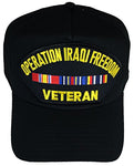 OPERATION IRAQI FREEDOM VETERAN WITH GWOT RIBBON HAT - BLACK - Veteran Owned Business - HATNPATCH