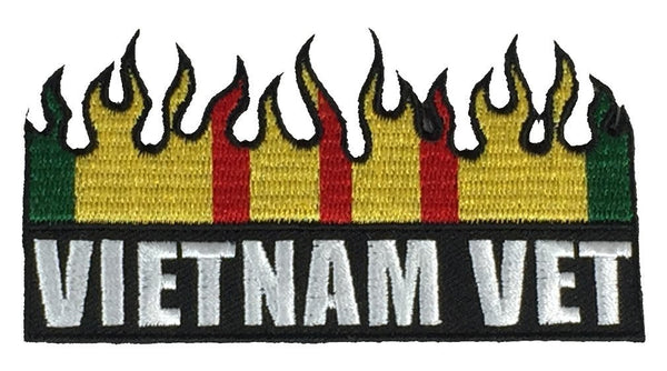 VIETNAM VET SERVICE RIBBON WITH FLAMES PATCH - HATNPATCH