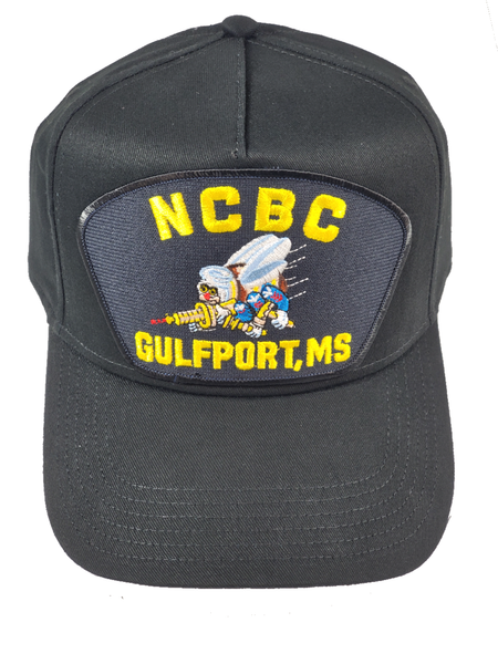 NCBC Gulfport, MS Seabee HAT - Black - Veteran Owned Business - HATNPATCH