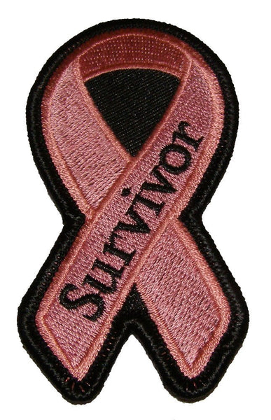PINK RIBBON BREAST CANCER SURVIVOR PATCH - HATNPATCH
