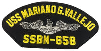 USS Mariano G. Vallejo SSBN-658 Ship Patch - Great Color - Veteran Owned Business - HATNPATCH