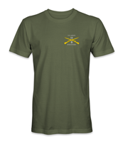 US Army 11B Crossed Rifles Infantry T-Shirt (Silver Letters) V1-A - HATNPATCH