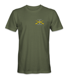 US Army 11B Crossed Rifles Infantry T-Shirt (Silver Letters) V1-A - HATNPATCH
