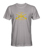 US Army 11B Crossed Rifles Infantry T-Shirt (Gold Letters) V2 - HATNPATCH