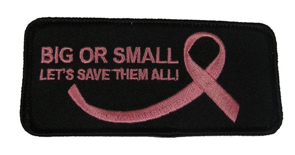 BIG OR SMALL LET'S SAVE THEM ALL! BREAST CANCER PATCH - HATNPATCH