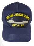 USS SAN Joaquin County LST-1122 Ship HAT - Navy Blue - Veteran Owned Business - HATNPATCH