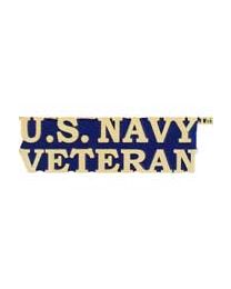 Navy Veteran Script Pin - HATNPATCH