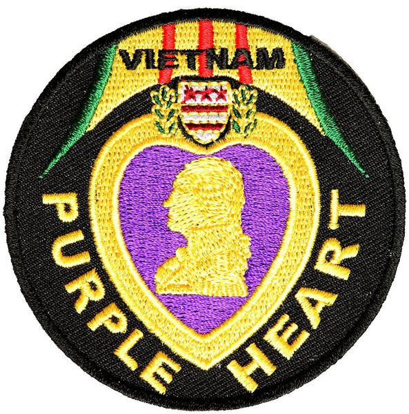 PURPLE HEART VIETNAM WAR ROUND PATCH - HATNPATCH