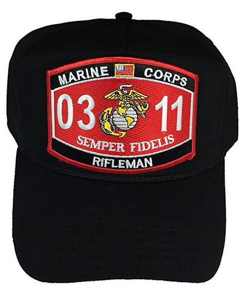 Marine Corps 0311 RIFLEMAN MOS Red Patch HAT | HATNPATCH