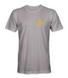 US Army 13B Crossed Cannons Artillery T-Shirt (Gold Letters) V2-A - HATNPATCH