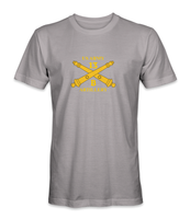 US Army 13B Crossed Cannons Artillery T-Shirt (Gold Letters) V2 - HATNPATCH