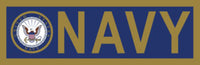 Navy Metallic Bumper Sticker - HATNPATCH
