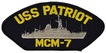 USS PATRIOT MCM-7 SHIP PATCH - GREAT COLOR - Veteran Owned Business - HATNPATCH