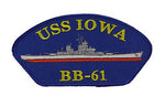 USS IOWA BB-61 Patch - HATNPATCH