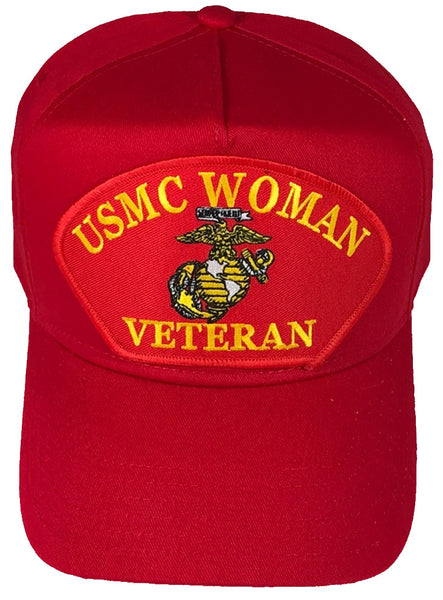 USMC WOMAN VETERAN W/ LOGO HAT - HATNPATCH