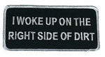 I WOKE UP ON THE RIGHT SIDE OF THE DIRT PATCH BIKER MOTORCYCLE VEST CUT ROAD - HATNPATCH
