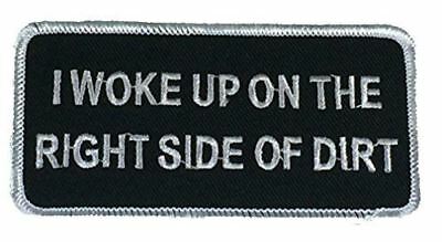 I WOKE UP ON THE RIGHT SIDE OF THE DIRT PATCH BIKER MOTORCYCLE VEST CUT ROAD - HATNPATCH