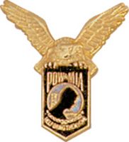 POW WITH EAGLE HAT PIN - HATNPATCH