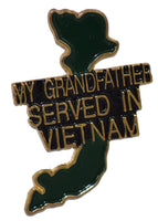 MY GRAND PA SERVED IN VIETNAM HAT PIN - HATNPATCH