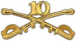 10TH CAVALRY CROSSED SABERS HAT PIN - HATNPATCH