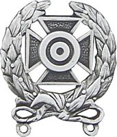 US Army Expert Qualification Badge - ANTIQUE SILVER - HATNPATCH