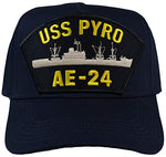 USS PYRO AE-24 Ship HAT - Navy Blue - Veteran Owned Business - HATNPATCH