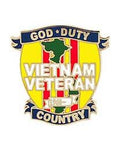 God, Duty, Country Vietnam Pin - HATNPATCH