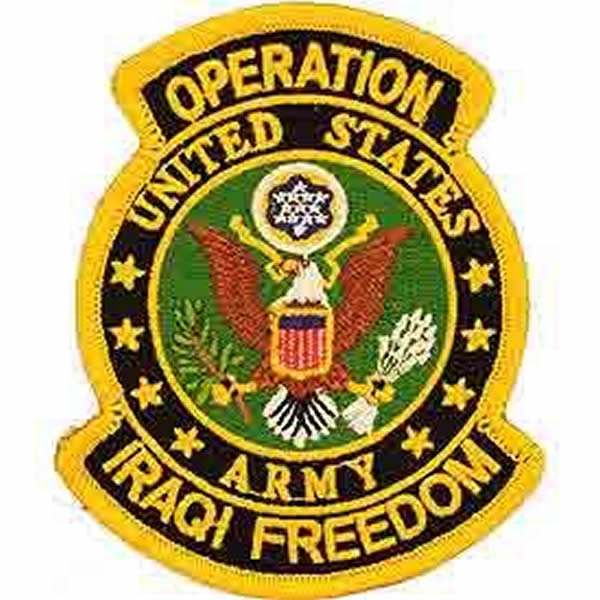 US ARMY OPERATION IRAQI FREEDOM PATCH - Bright Colors - Veteran Owned Business. - HATNPATCH