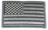 GREY GRAY AMERICAN US UNITED STATES FLAG PATCH HOOK AND LOOP BACKING - HATNPATCH