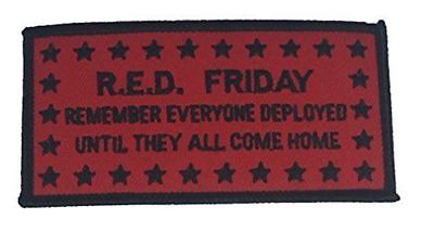 R.E.D. RED FRIDAY REMEMBER EVERYONE DEPLOYED UNTIL THEY ALL COME HOME PATCH - HATNPATCH