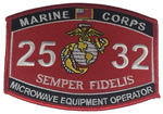 MARINE CORPS 2532 MICROWAVE EQUIPMENT OPERATOR SEMPER FIDELIS MOS PATCH EGA USMC - HATNPATCH