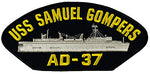 USS Samuel GOMPERS AD-37 Ship Patch - Great Color - Veteran Owned Business - HATNPATCH