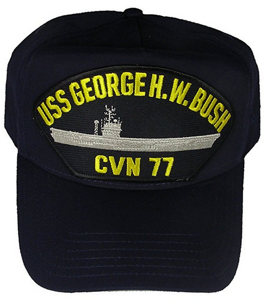 USS GEORGE H W BUSH CVN-77 HAT USN NAVY SHIP NIMITZ CLASS SUPER CARRIER AVENGER - HATNPATCH