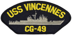 USS VINCENNES CG-49 SHIP PATCH - GREAT COLOR - Veteran Owned Business - HATNPATCH