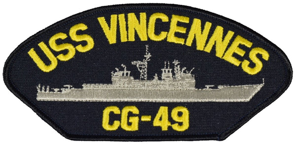 USS VINCENNES CG-49 SHIP PATCH - GREAT COLOR - Veteran Owned Business - HATNPATCH